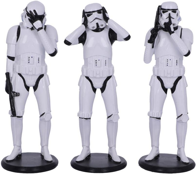 Nemesis Now Original Stormtrooper Three Wise Sci-Fi Figurines White 14cm