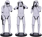 Nemesis Now Original Stormtrooper Three Wise Sci-Fi Figurines White 14cm