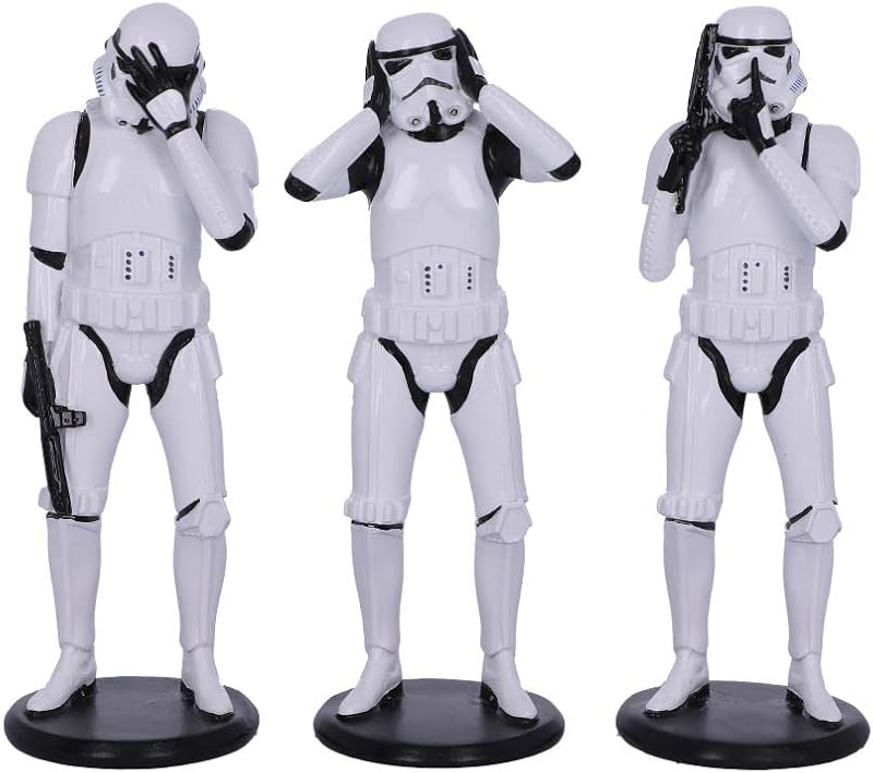Nemesis Now Original Stormtrooper Three Wise Sci-Fi Figurines White 14cm