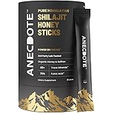 ANECDOTE Himalayan Shilajit Honey Sticks with Organic Honey & Saffron | Boosts Stamina | Supports Immunity | 75% Fulvic Acid, 85+ Trace Minerals | No Added Sugar | 30 Sticks
