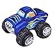 Kicko 8 Inch Dino Plush Car- 1 Piece of Blue Stuffed Big Wheel Toy Car- Safari-Designed Monster Truck- Educational Idea for Babies, Toddlers, Preschoolers and Kids