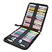 Damero 36 Colored Pencil Case, Pen Holder, Travel Organizer Bag for Artist (NO Pencils Included), Black