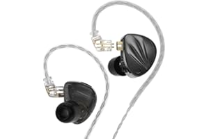 Linsoul KZ Krila 1DD+1BA Hybrid Technology Tunable in-Ear Earphones with Tuned Switch, Detachable Recessed 2 Pin Cable for Audiophile Musician(Without Mic)