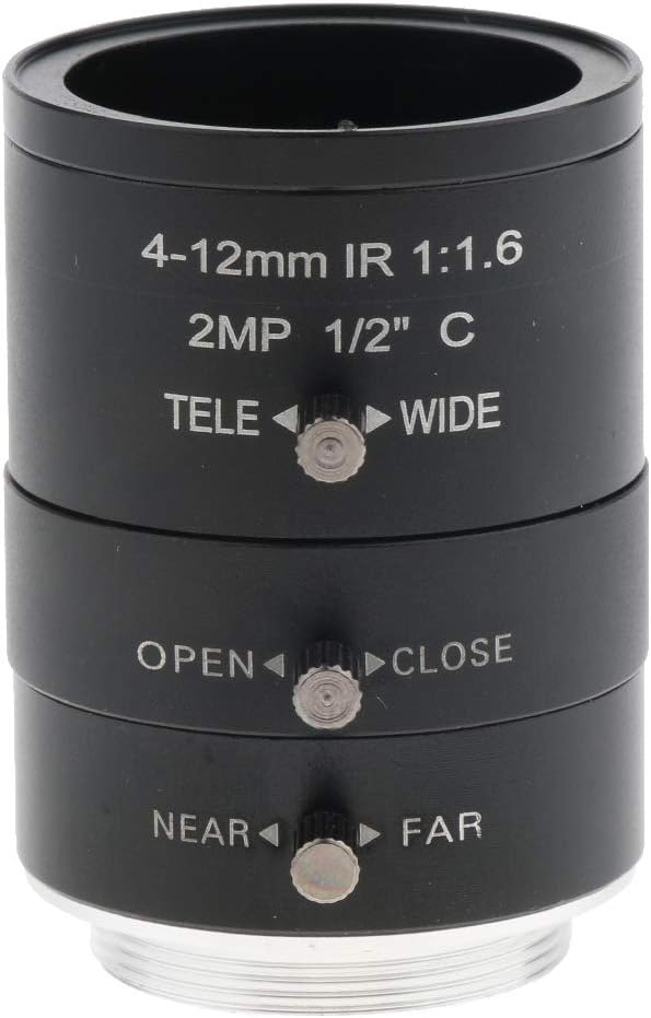 H HILABEE 4-12mm F1.6 Manual IRIS Zoom CS Lens For Camera Industrial Microscope