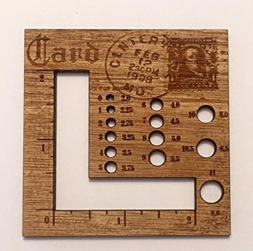 Retromantic Fripperies Vintage Postcard Multi Tool Needle Gauge