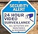 ADT Window Stickers (4) & Video Surveillance Home Security Sign (1)
