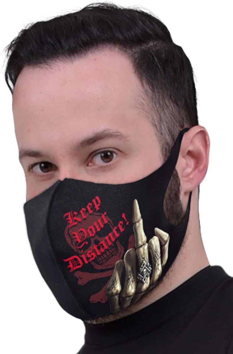 Spiral - Keep Your Distance - Face Masks - L Black, Multicolor - Image 3