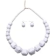 5 Colors Acrylic Beads Statement Strand Necklaces…