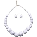 5 Colors Acrylic Beads Statement Strand Necklaces…