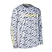 Performance Fishing Shirt UPF 50+ Dri Fit Men's Tech Long Sleeve Shirt UV Sun Protection Quick Dry Mesh Side Vents Grey