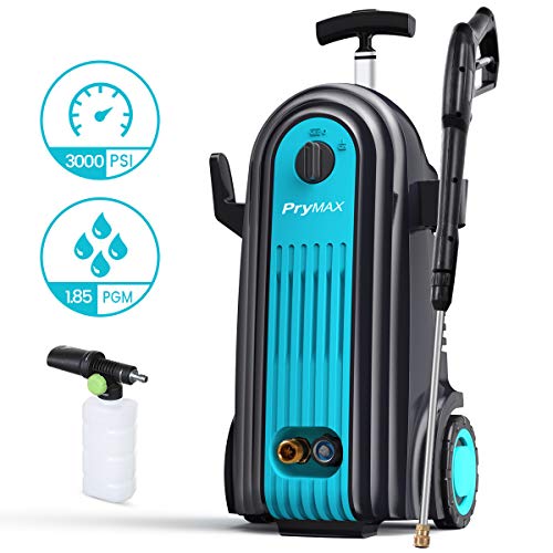 PRYMAX Pressure Washer 3000 PSI 1.85 GPM Brushless Induction Car Electric Power Washer with Foam Cannon and Interchangeable Nozzles
