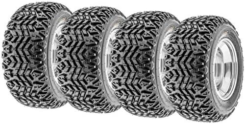 amazon com set of 4 sunf g003 all terrain 25x10 5 12 front 25x10 5 12 rear atv utv golf cart turf trail tires 4 ply automotive amazon com