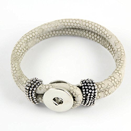 Simple Ever 22cm Multicolors Artificial Leather Bracelets Fit for 5.5mm 18mm Snap Button Charms Pack of 6