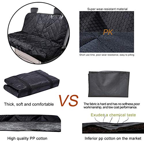 Fityou Dog Car Seat Covers, Waterproof Pet Seat Cover Hammock 600D Oxford Fabric Scratch Proof & Non Slip Bench Seat Cover Compatible for Middle Seat Belt and Armrest Fits Most Cars, Trucks, SUVs - Thumbnail 6