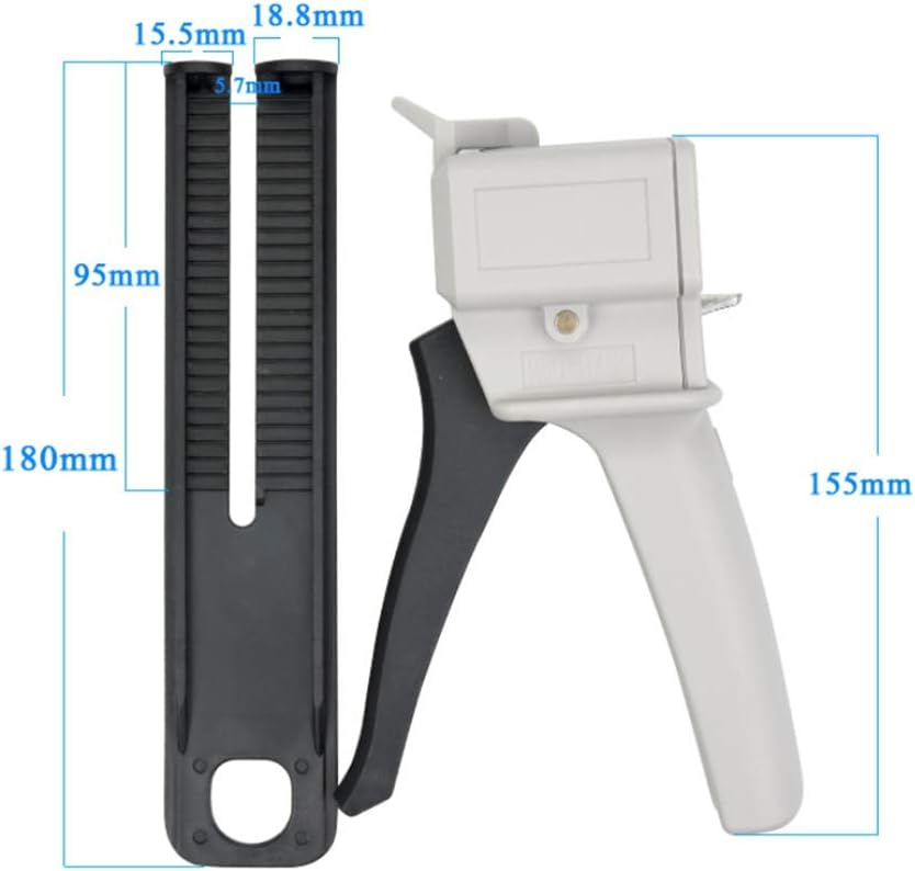 Dispenser Gun, 50ml Dispensing Gun Kit Impression Mixing Dispensing Dispenser AB Gun 1:1/1:2: Home Improvement