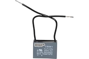 HQRP Ceiling Fan Capacitor CBB61 4uf 2-Wire UL Listed