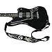 Simtyso Adjustable Soft Leather Thick Strap Skull Style for Electric Acoustic Guitar Bass Guitar