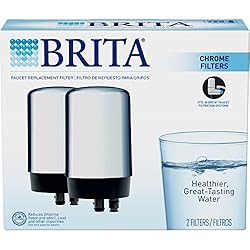 See Brita On Tap Basic Water Faucet Filtration System Filter, Chrome, 2 pack Details
