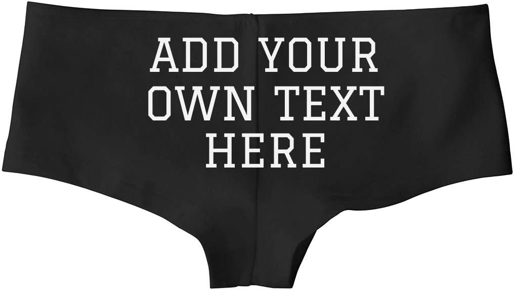 Custom Text Personalized Panties: Low-Rise Cheeky Underwear
