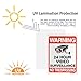 HISVISION Video Surveillance Sign 4-Pack, No Trespassing Metal Reflective Warning Sign, UV Protected & Waterproof, 10