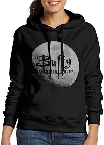 ShipElena Buffy The Vampire Slayer Moon Logo Crewneck Sweater For Women M Black