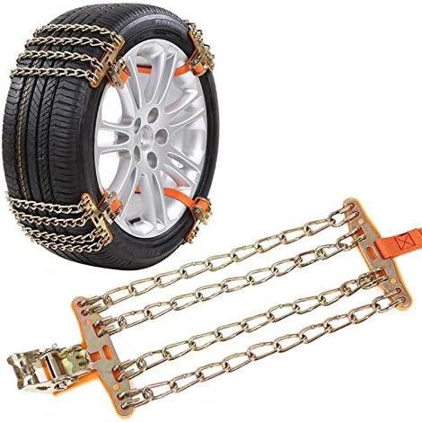 滑り止めカーチェーン 1セット4つのチェーンのバランスデザイントラックの車のホイールタイヤタイヤスノーアイスチェーンベルト 冬アンチスキッドオートsuvホイールチェーン冬ストラップ アンチスリップ車のチェーン Color Name 5mm To 225mm 定番