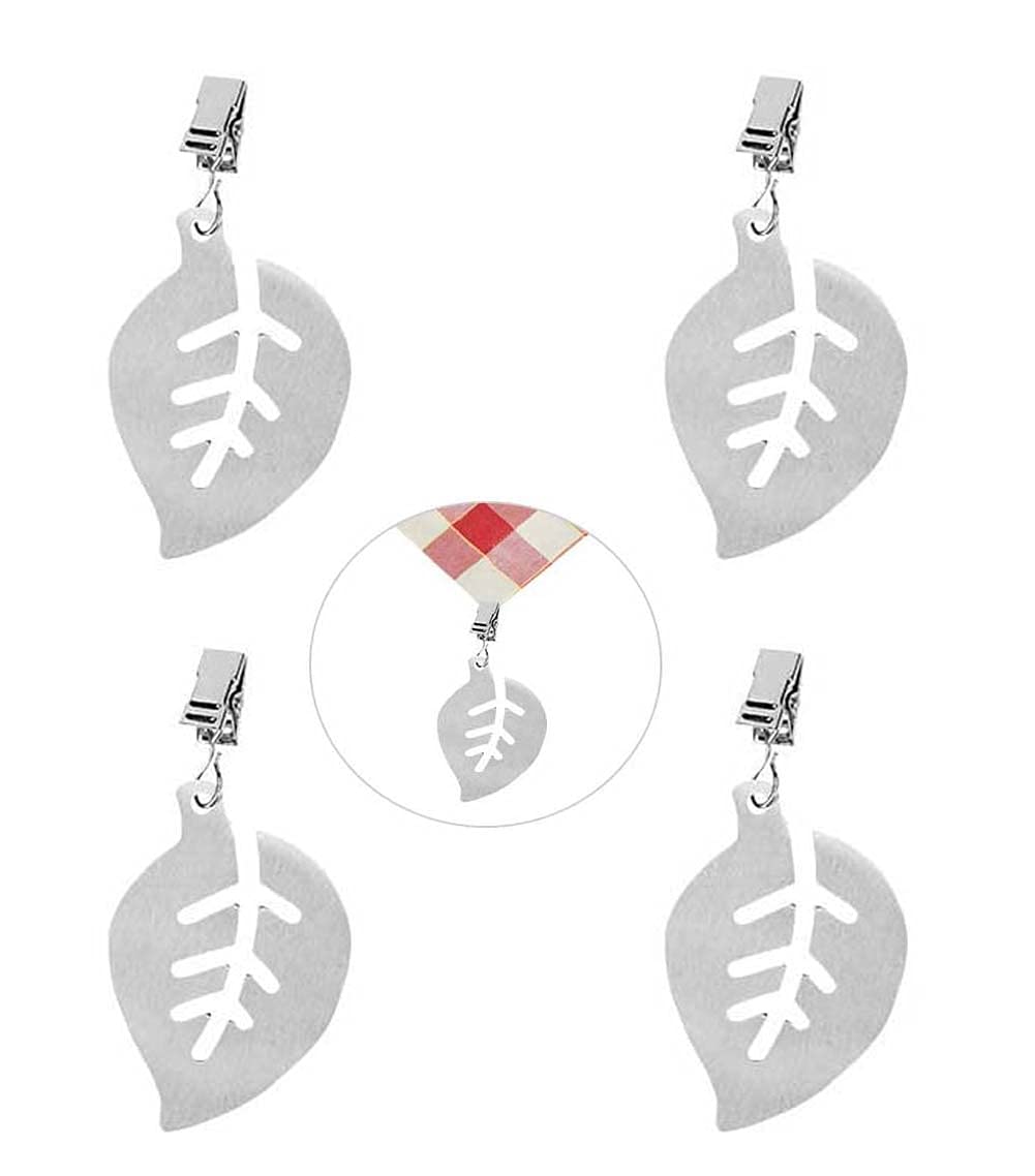 NT-ling 4 Pieces Table Cloth Clips, Stainless Steel Tablecloth Clips, Table Cover Clamps Holder for Party, Picnic, Garden, Home, Indoor, Outdoor Camping