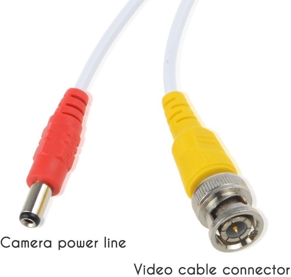 SSL BNC Video Power Cable For CCTV Camera DVR Security System (5M, White) - Image 3
