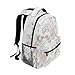 AUUXVA White Marble Rose Gold Backpack Travel School Shoulder Bag for Kids Boys Girls Women Men 11.5x8x16 in