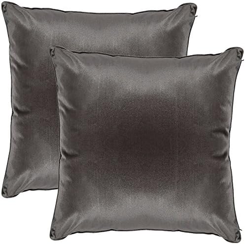 Alexandra DreamHome Set of 2, Chenille Velvet 18 x 18 Inches Decorative Pillow Cover, Pillow Sham, (Brown)