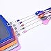 BCP 5 Pcs PU Leather Business ID Badge Card Holder with 5 Pcs Retractable Lanyard Neck Strap Band (Style 4)