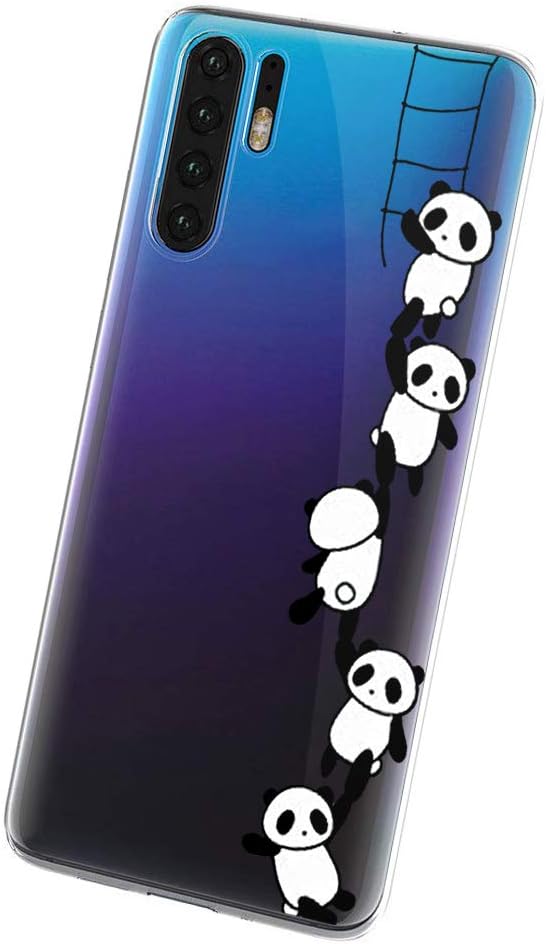 Case Designed for Huawei P30 Case, Crystal Clear with Stylish Edge Thin Slim Fit Gel Transparent Phone Cover Case for Huawei P30 Pro (8, Huawei P30 Lite)