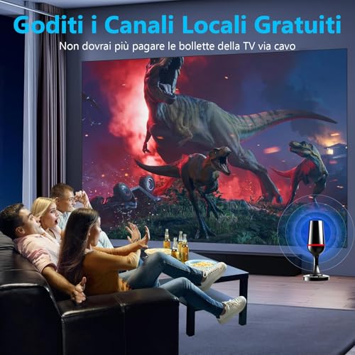 Powerful Amplified Indoor TV Antenna, QGClearSO Internal TV Antenna with Stable Magnetic Base, 360° Omnidirectional Reception, Compatible with 4K/1080P TV for Local Channels