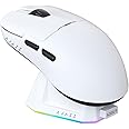 ATTACK SHARK x Ajazz AJ159P Gaming Mouse with Magnetic RGB Charging Dock,2.4G Wireless Gaming Mouse PAW3395 Sensor 26K DPI,1K Polling,6 Programmable Buttons,Ergonomic Computer Mice USB3.0 for PC/MAC