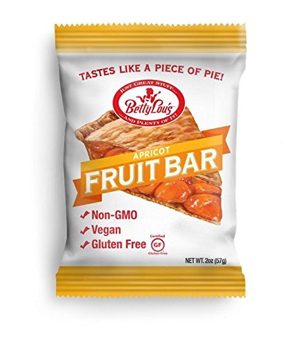 Betty Lou's - Gluten-Free Fruit Bar Snack - Apricot, 12 Bars