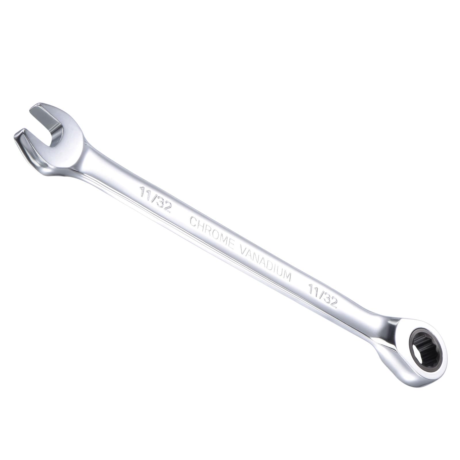 CoCud Ratcheting Wrench, 11/32" Head SAE 72-Teeth, Cr-V Combination Wrench Spanner - (Applications: for Repairing Home Tasks)