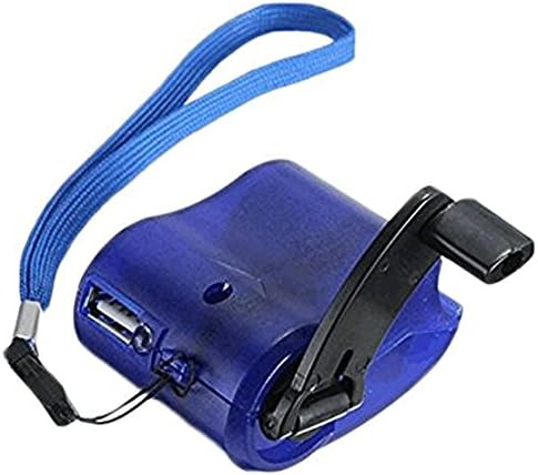 Hand Charger Manual Generator Mobile Phone Emergency Charger USB Charger (Blue)