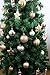 AUXO-FUN 73ct Assorted shatterproof Christmas Ornaments Luxury Collection Set in Reusable Hand-held Gift Package for Christmas Tree Decoration (Champagne)