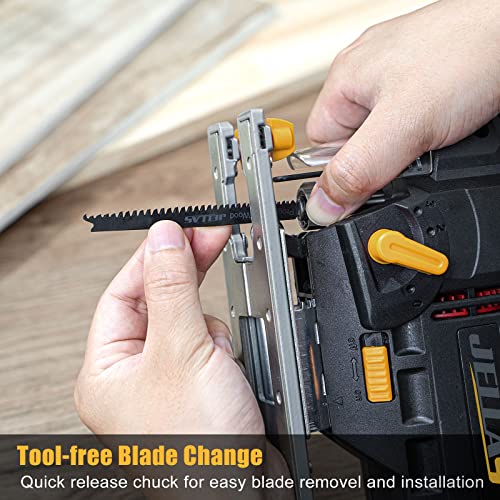 JigSaw, 6.7Amp Power Jig Saws with LED Light,10 Blades, 8003000 SPM