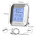 KitchenBros Digital Food Thermometer Instant Read For Cooking Meat BBQ Turkey And Steak Grill Oven Smoker Safe With Alarm Timer 2 Stainless Steel Probe AAA Batteries Included