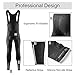 Przewalski Men's Cycling Bib Pants 4D Padded Bike Fleece Lined Thermal Biking Tights Leggings Riding Bicycle Pants
