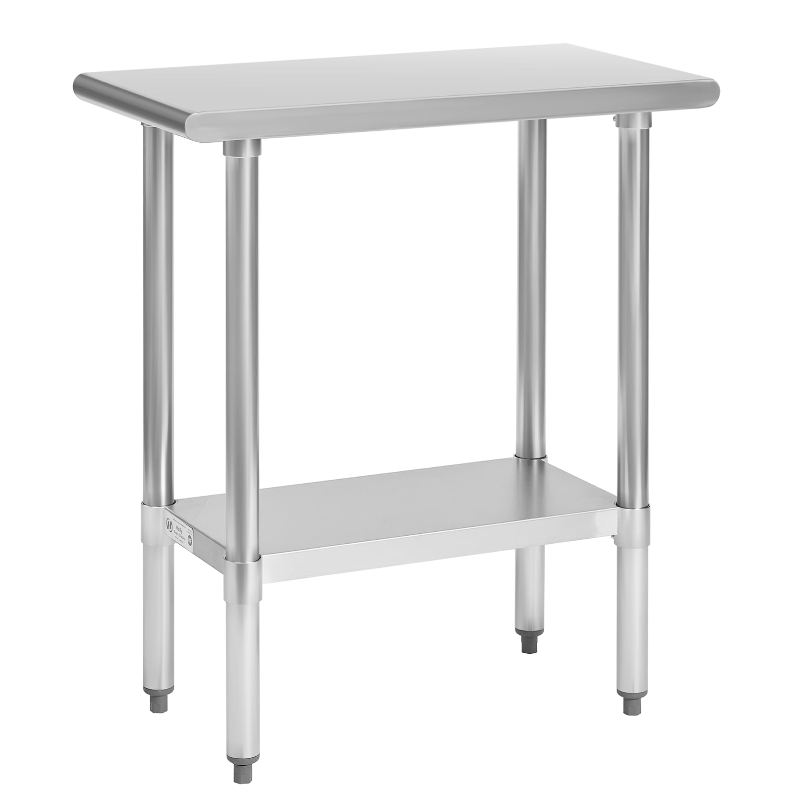 Photo 1 of Hally Stainless Steel Table for Prep & Work 30 x 15 Inches, NSF Commercial Heavy Duty Table with Undershelf and Galvanized Legs for Restaurant, Home and Hotel