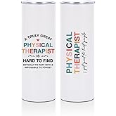 CFGBFDGH 20 Oz Skinny Straight Tumbler, Physical Therapist Gifts, PT Gifts Insulated Tumbler Stainless Steel Tumblers Coffee Cups with Lids Thermal Cups National Physical Therapy Month