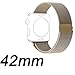 Apple Watch Band, Biaoge Milanese Loop Stainless Steel Wrist Starp Replacement for Apple Watch Series 2 Series 1 (42mm Champagne Gold)