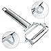 AONAN Ultra Sharp Stainless Steel Dual Julienne & Vegetable Peeler with Cleaning Brush