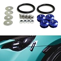 iJDMTOY Blue Finish JDM Quick Release Fasteners For Car Bumpers Trunk aFender Hatch Lids Kit