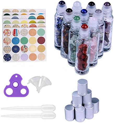 Sagulu ロールオンボトル 遮光瓶 アロマオイル用瓶 香水用瓶 宝石 ローラーボール 送料無料 一部地域を除く アロマオイル 精油 詰替え 10ml 小分け用 香水 10本セット 化粧水やアロマの保存