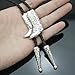 Q&Q Fashion Silver Plated Men Cowboy Boots Rodeo Country Western Leather Bolo Bola Tie Line Dance Neck Tie