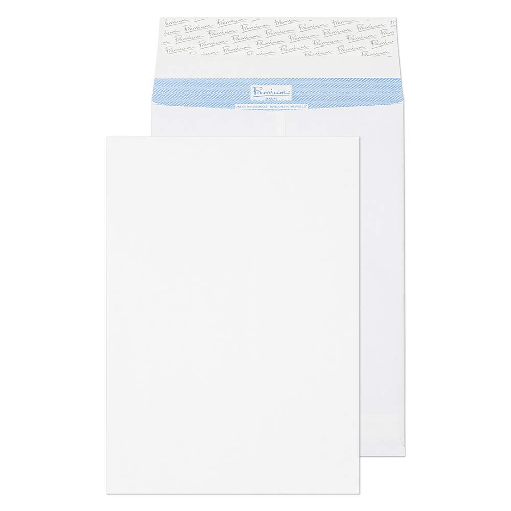 Blake Premium Secure B4 352 x 250 x 25 mm 125 gsm Tear Resistant Gusset Pocket Peel & Seal Envelopes (TR44070) White - Pack of 100