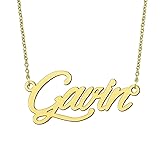 BYBWBL Gavin Name Pendant Necklace 18k Gold Plated